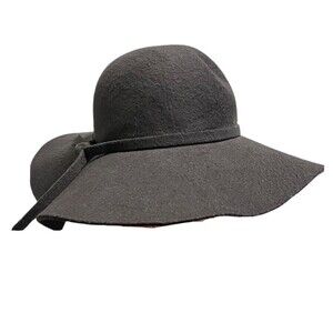 vintage 70'S THE HATTER COMPANY Black Wool Felt Wide Brim Classic Styled Hat